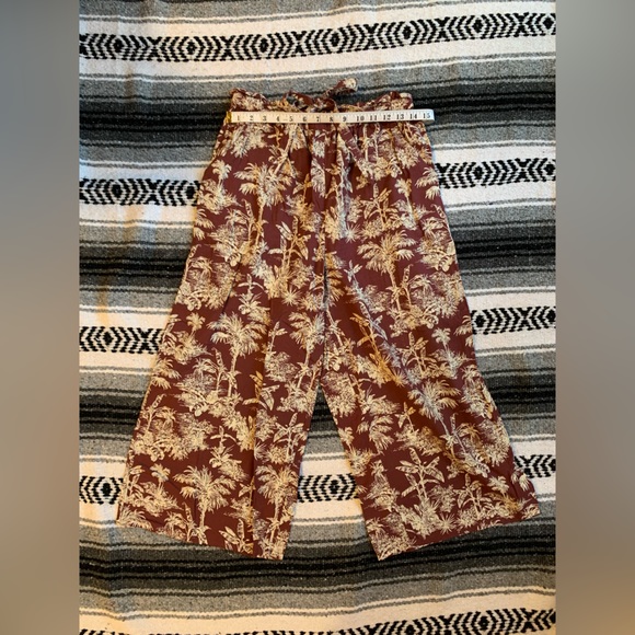 American Eagle Crop Top & Wide Leg Pants Linen Co-ord Size L - Picture 7 of 9